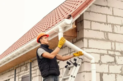 Pose et remplacement de gouttières à Lindebeuf